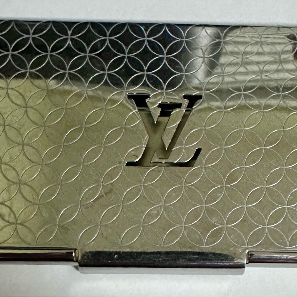 Louis Vuitton Metallic Silver Card Case